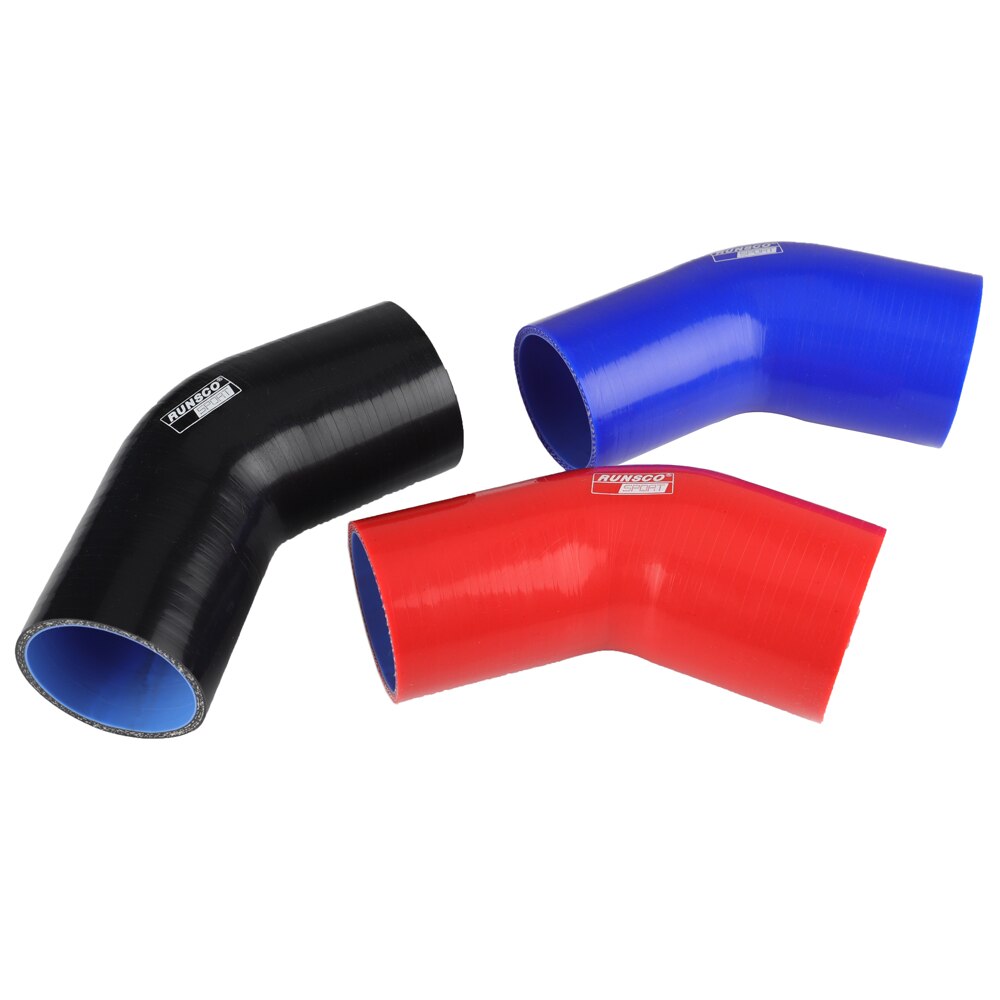 45 Degree Elbow Reducer Silicone Hose Intercooler Turbo Intake Pipe Coupler Hose ID 38 45 51 57 63 70 76 83 89 mm