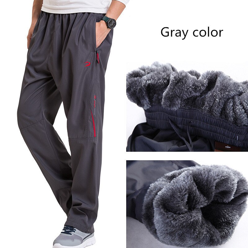 Sportkläder utomhus mäns vinter fritidsbyxor män fritids träningsbyxor byxor baggy fleece supervarma byxor plus size 4xl 5xl 6xl