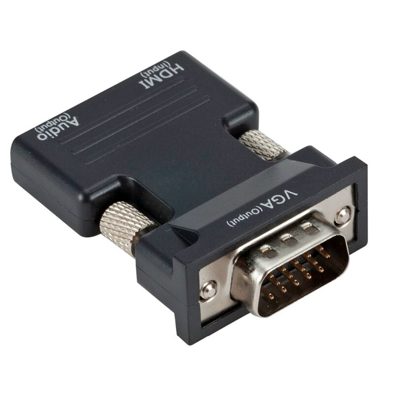 HDMI auf VGA BUCHSE Konverter mit o Adapter, Unterstützt 1080P Signal Ausgang