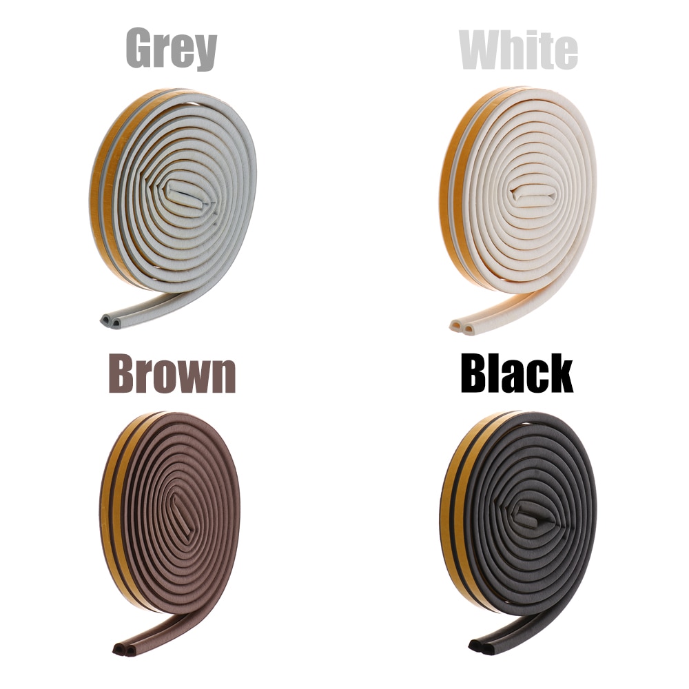 5/10M Anti Collision Foam Draught Excluder Soundproof Self Adhesive Window Door Seal Strip Home Hardware
