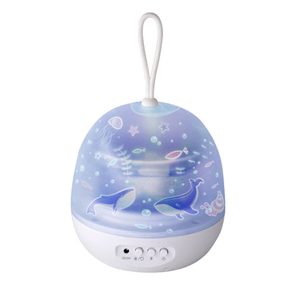 Bunte Starry Sky Projektor Nacht Lichter USB oder Batterie Control Sterne Mond Ozean Rotierenden Projektion Lampe für Kinder Baby Schlafzimmer: White