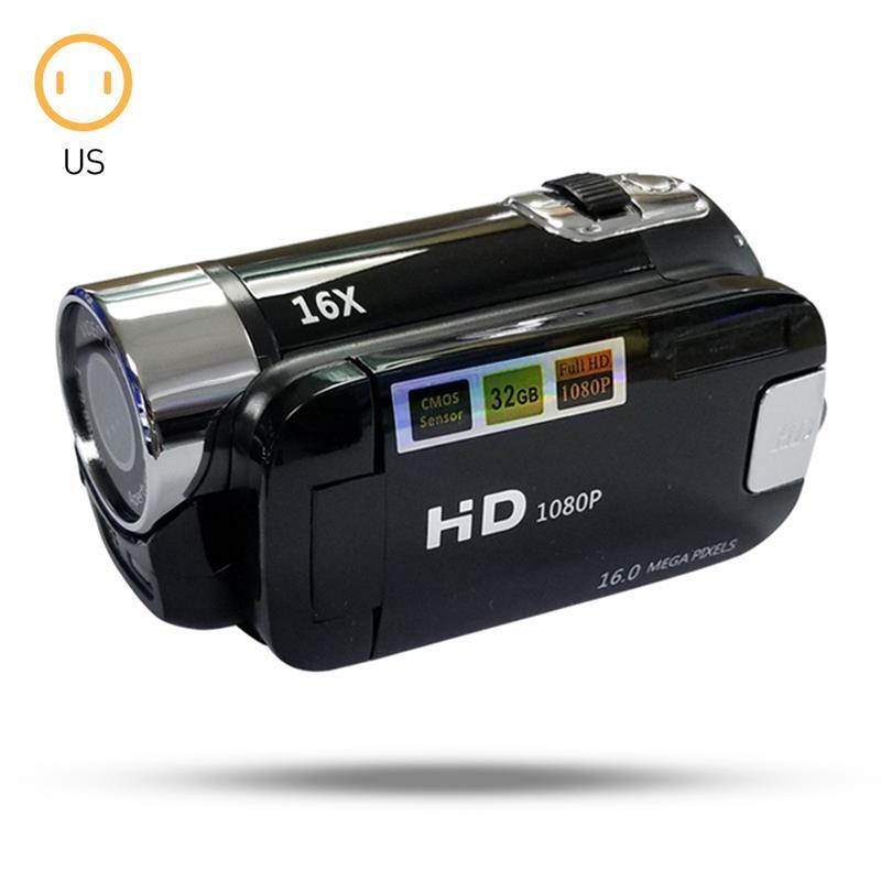 1080P Digital Camera Video Recorder Camera with LCD Screen Built In Microphone DV Camcorder with 16X Zoom Function: Green