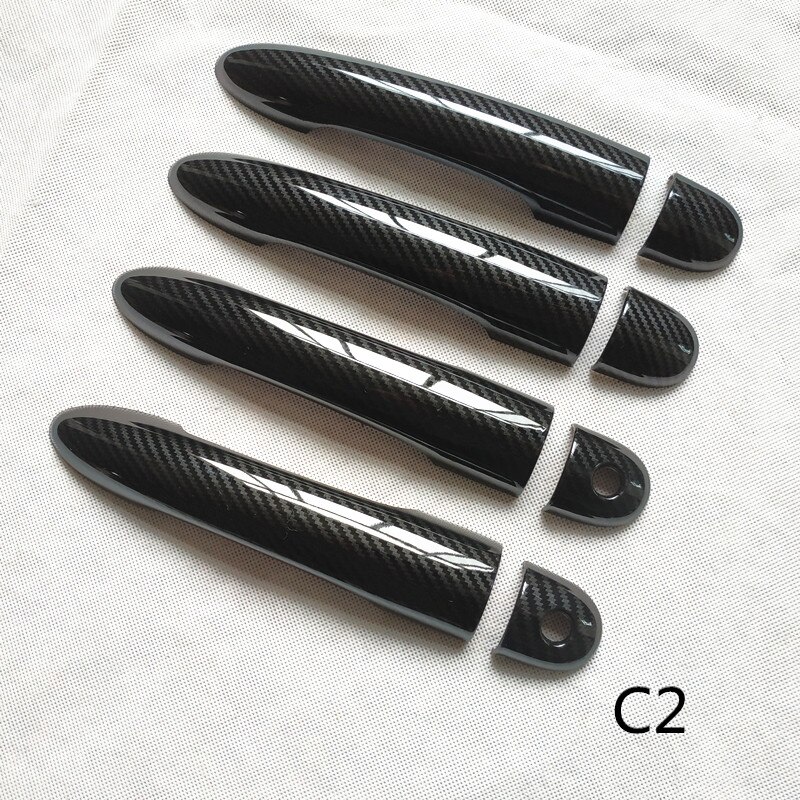 Til renault megane 2 ii mk2 tilbehør dørhåndtag cover trim håndtag covers plast imiteret kulfiber: C2