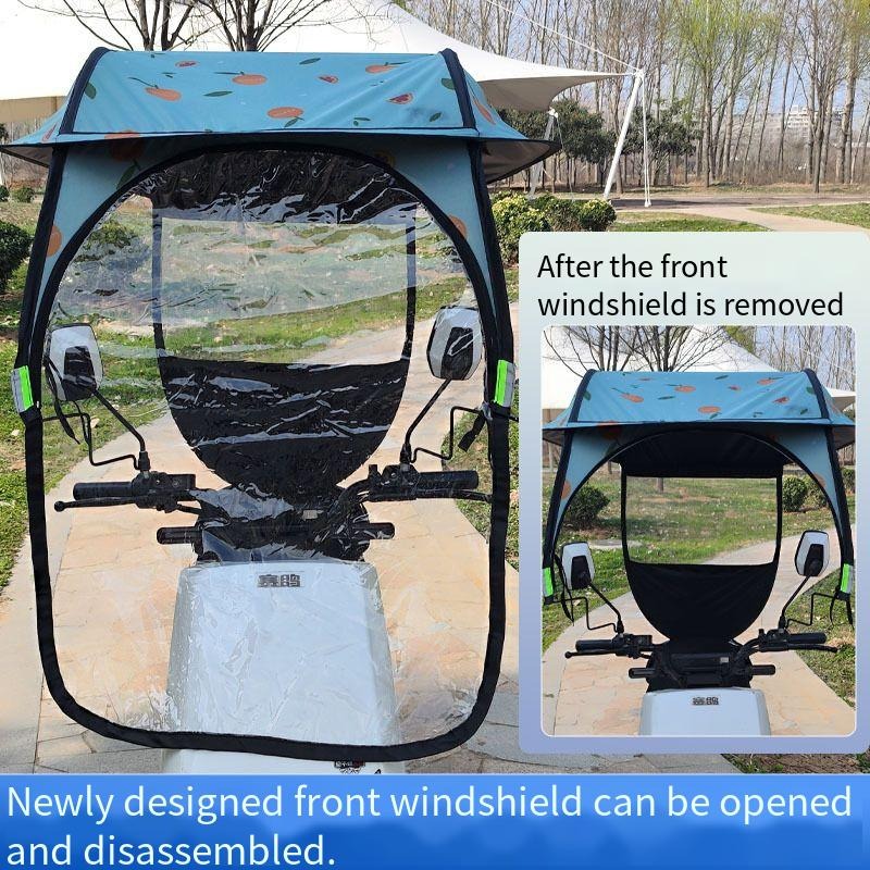 2026 Stormbestendige E-Scooter Kap Fabrieksdirect - 420D Oxford Fiets/Motor Zonnescherm & Regenhoes: S / groene kleur