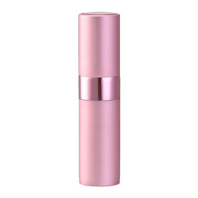 8ml draagbare parfumflesjes van metaal en aluminium, cosmetische sprayflesjes voor op reis, parfumflesjes van glas: Roze
