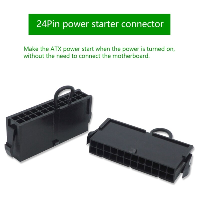 -24 Pin ATX Power Supply Starter Jumper Starter PSU Stand Alone Reboot Activate Connecter for BTC Miner Machine
