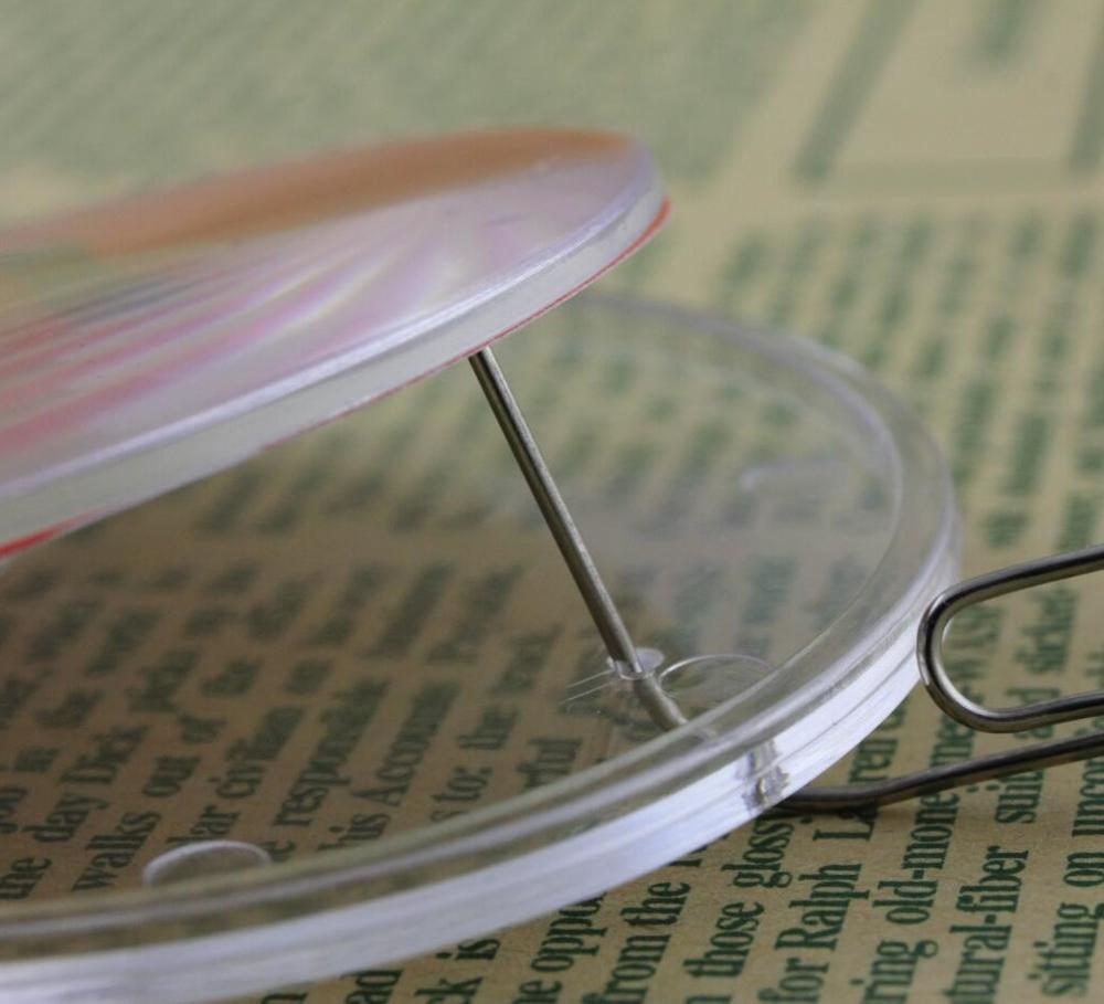 100 piece Transparent blank 65*65mm round acrylic fridge magnet photo frame