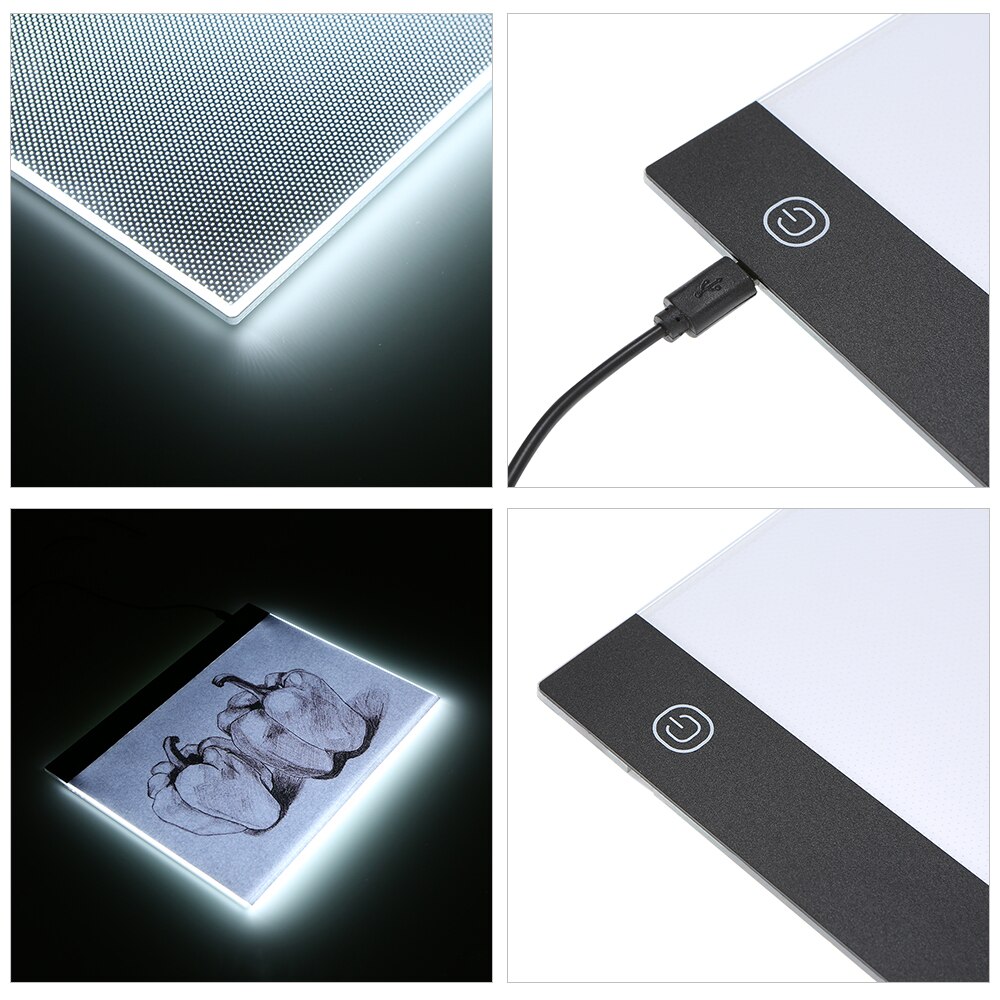 LED Graphic Tablet Writing Painting Light Box Tracing Board Copy Pads Digital Drawing Tablet Artcraft A4 Copy Table LED Board