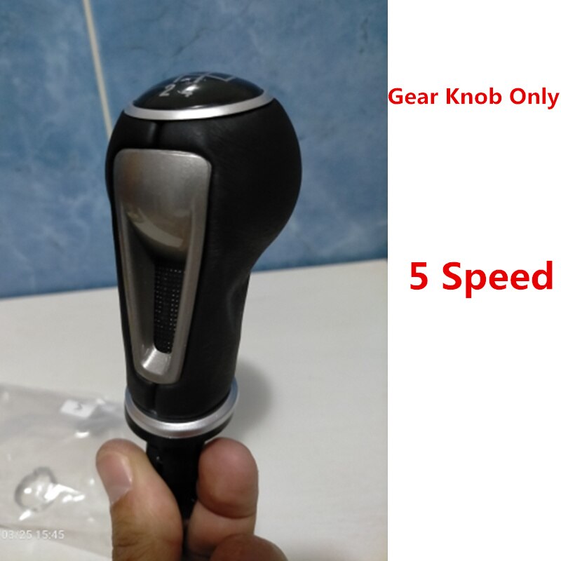 Pomo de cambio de marchas, funda para el marco de la palanca de cambios, para Seat Leon II Toledo III Altea XL 2005 2006 2007: 5 Speed Gear knob 