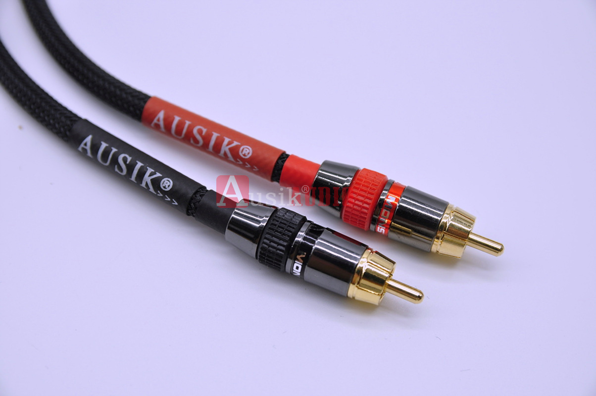 1Pair HIFI CANARE Stereo RCA To RCA Audio Cable For Power Amplifier DAC Preamp TV / AUSIK AS015