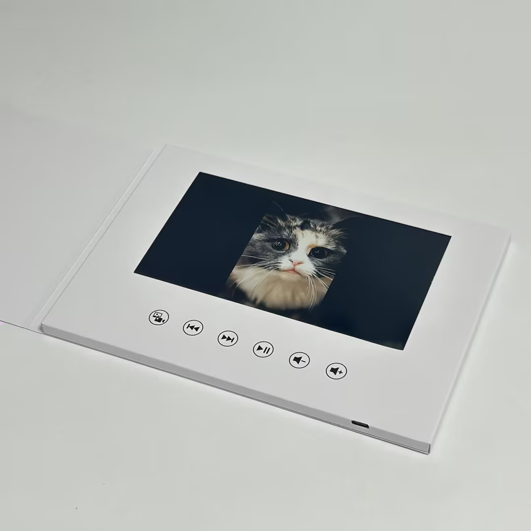 7 cali Urodzinowa karta wideo 4 GB Lcd Zaproszenie Prezent Muzyka Kartka z życzeniami Przesyłanie wideo Zdjęcia Zaproszenie ślubne Ramka cyfrowa