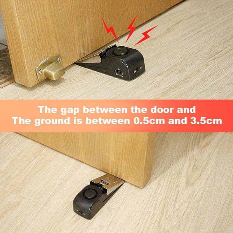 125 dB Anti-theft Burglar Stop System Security Home Wedge Shaped Door Stop Stopper Alarm Block Blocking System