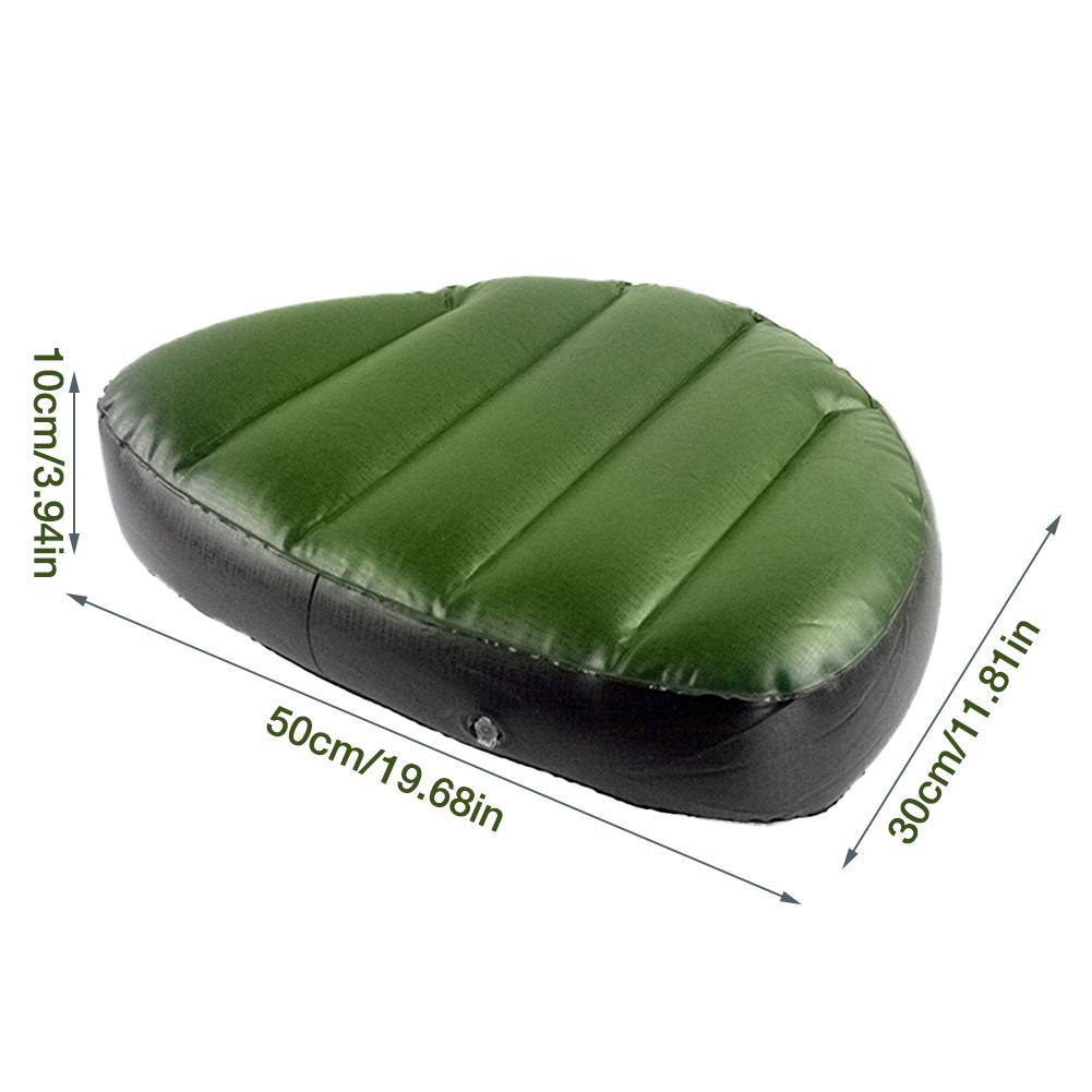 Pvc Groen Kajak Opblaasbare Zitkussen Waterdicht Slijtvaste Comfortabele Blow Up Seat Pad Voor 2/3 Persoon Kajak Water sport