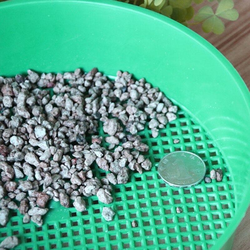 Plastic Garden Sieve Riddle Green For Composy Soil Stone Mesh Gardening Tool