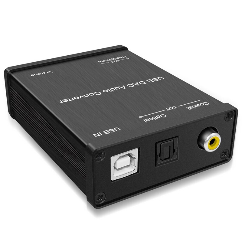 USB DAC o Converter USB to Fiber Coaxial + RCA o External Sound Card o Decoder