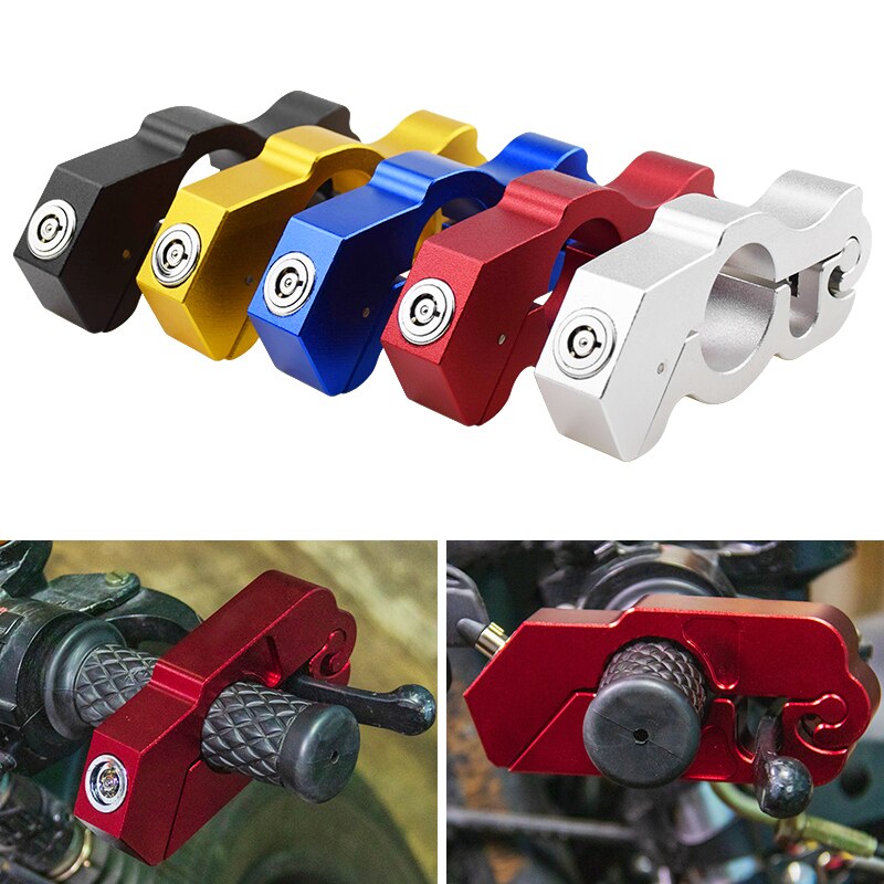 Motor Slot Cnc Beveiliging Veiligheid Sloten Handrem Grips Hendel Disc Vergrendeling Fit Scooter Atv Anti-Diefstal Motorfiets Grip Lock