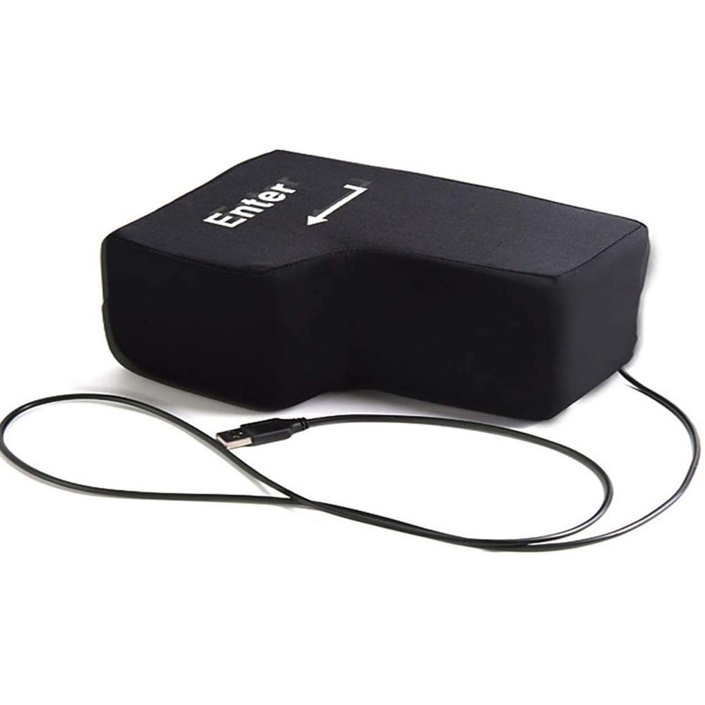 Almohada USB Enter Key para ventilación, botón de ordenador suave, tecla de retorno para oficinas, almohada de descompresión, juguete para aliviar el estrés: Default Title
