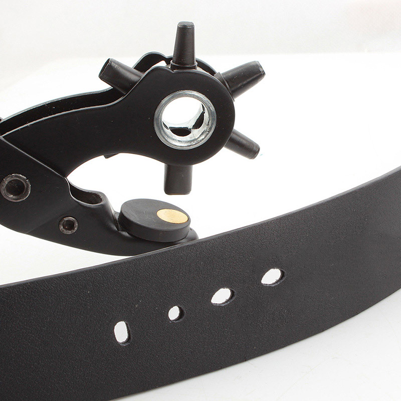 Heavy Duty Strap Leather Hole Punch Hand Plier Belt Punch Revolving DIY Tools OCT998