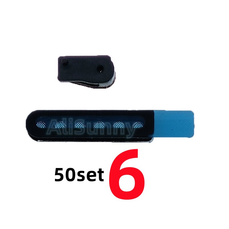 AliSunny 50Set głośnik + Mic Mesh samoprzylepna naklejka na iPhone 6 6S 7 Plus lewa + prawa siatka przeciwkurzowe ucho ekran dotknij klej: 50x for 6