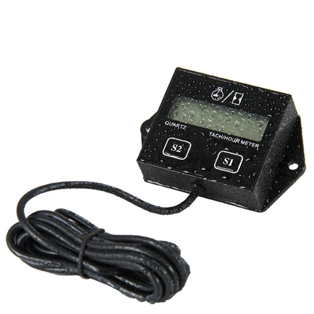 High Performance Car Digital Engine Tach Tachometer Hour Meter Inductive for Motorcycle Car Motor Stroke Engine