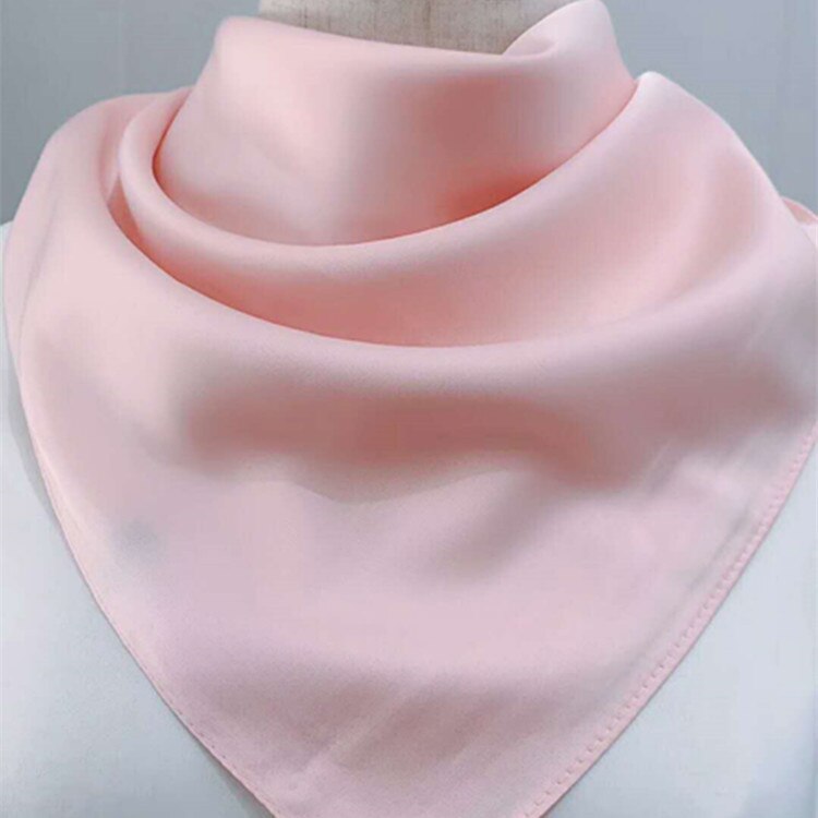 70*70 Cm Bandana Hoofddoek Voor Vrouwen Zijde Satijn Haar Sjaals Vrouwelijke Leuke Zakdoek Hals Sjaals Voor Dames groen Zwart Wit: Roze