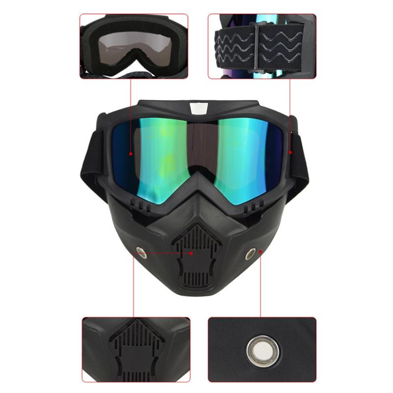 Lunettes de Ski Snowboard motoneige lunettes de Ski coupe-vent Motocross lunettes de protection lunettes de sécurité avec bouche lunettes de fête