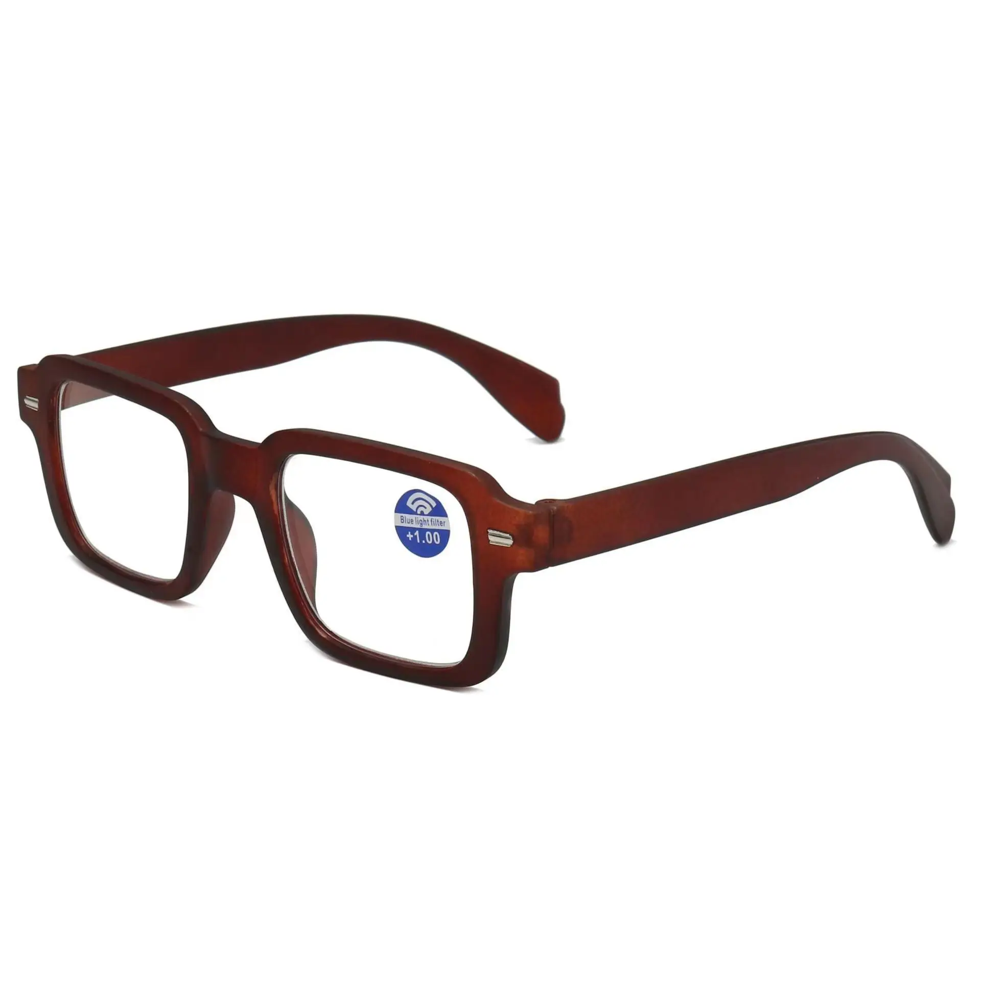 Nuevas gafas de lectura cuadradas, gafas de para mujer y hombre, gafas versátiles simples para presbicia, hipermetropía + 1,0 + 2,0 + 2,5 + 3,0 + 3,5 + 4,0: Negro / +400