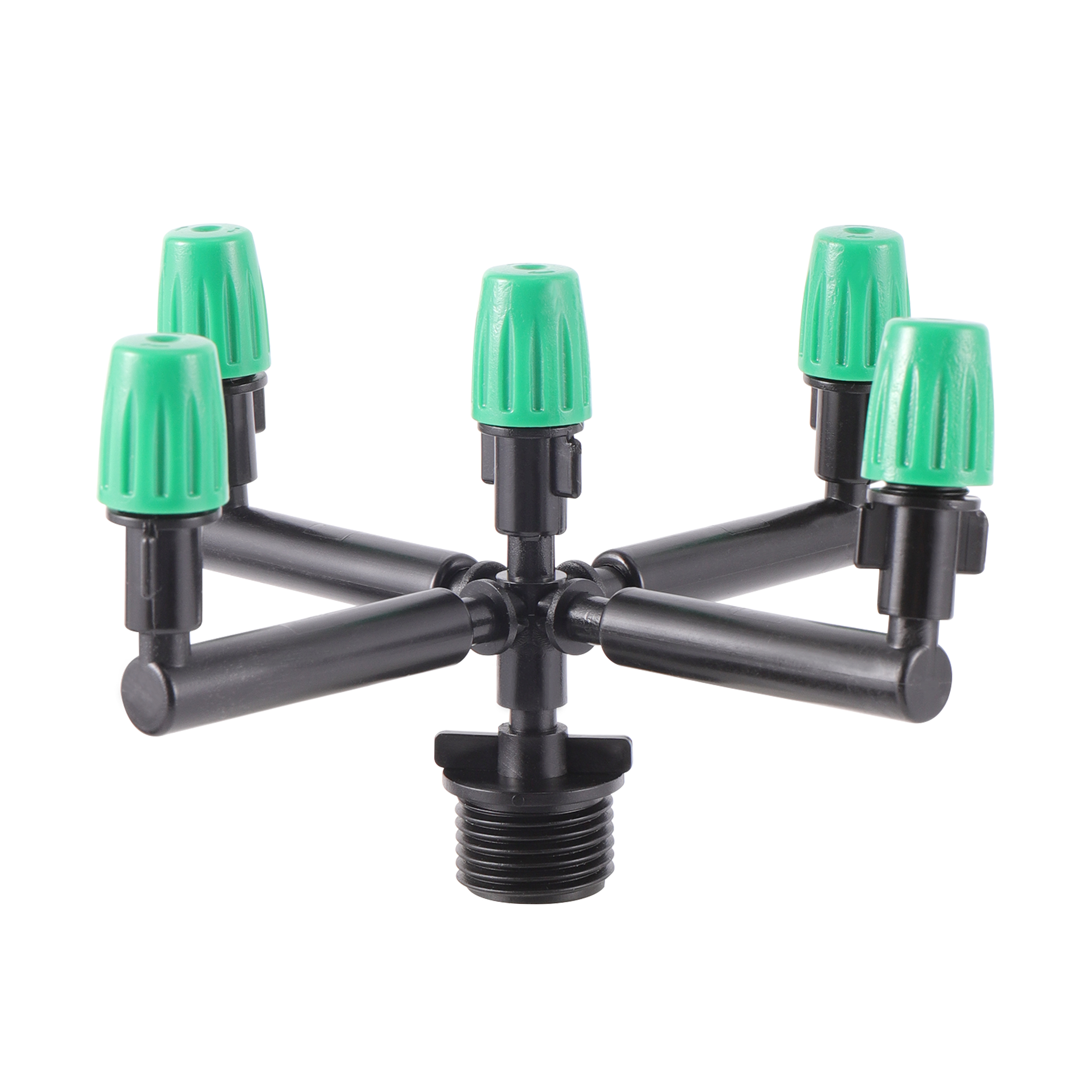 Tuin Irrigatie Vernevelaars Drenken Verneveling Sproeier Met Water Fittings 5-Manier Fogger Nozzles Koeling Bevochtigen Levert