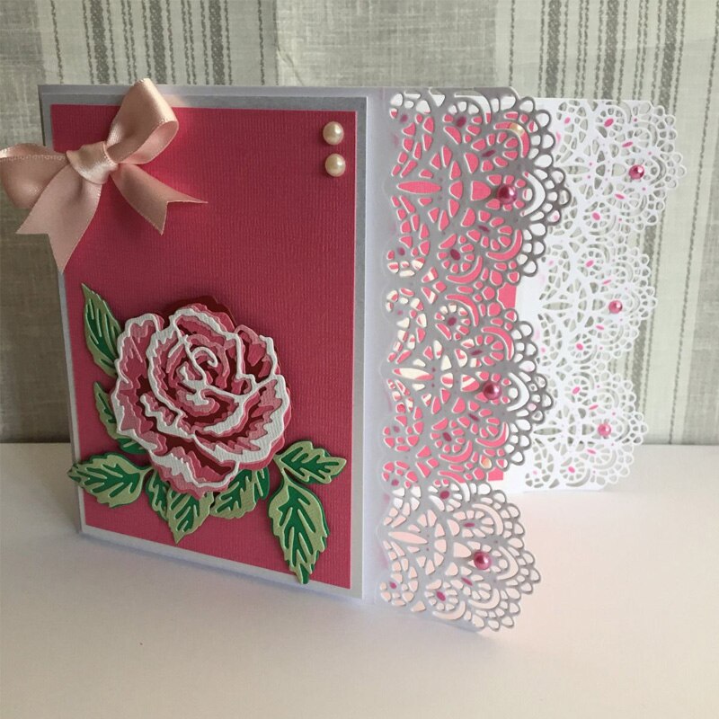 Nostalgie wervelingen bloemen vlinders rand diy scrapbooking knutselen kaarten album maken sjabloon