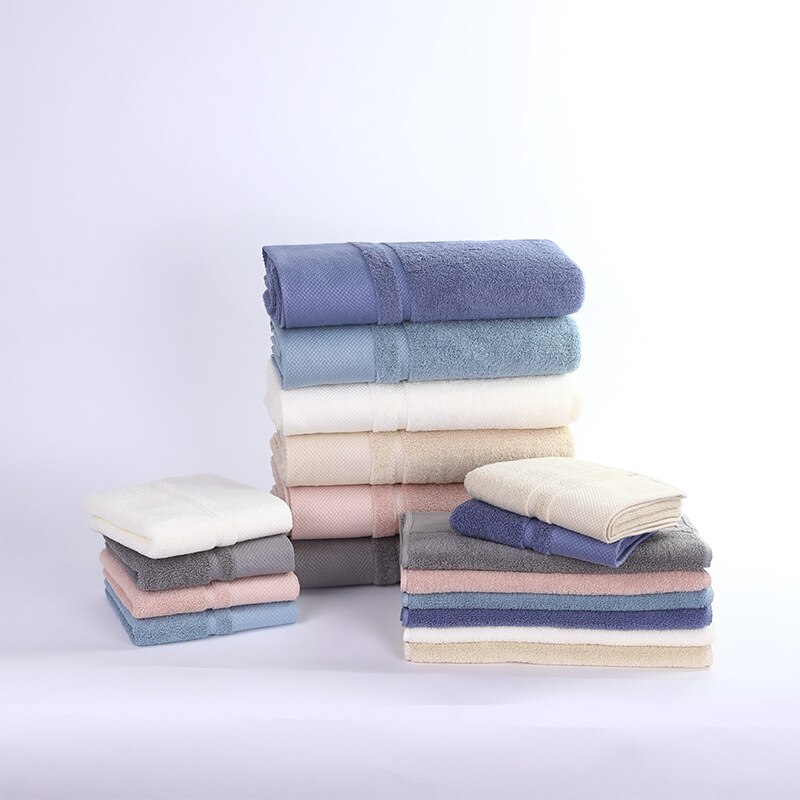 100% Gekamd Katoen Gezicht Handdoek Voor Volwassenen Effen Kleur Zachte Basten Sterk Absorberend Badkamer Handdoeken Voor Thuis En Comfort