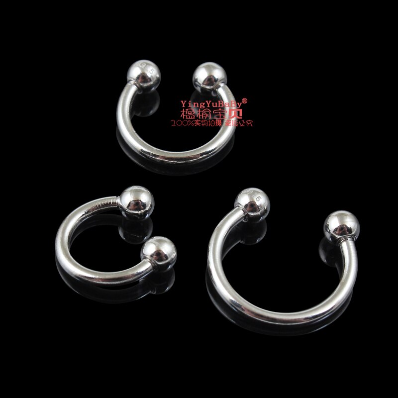 Nose ring real 925 sterling silver body jewelry s925 pure silver nipple ring man internal diameter 6 8 10 mm piercing jewelry