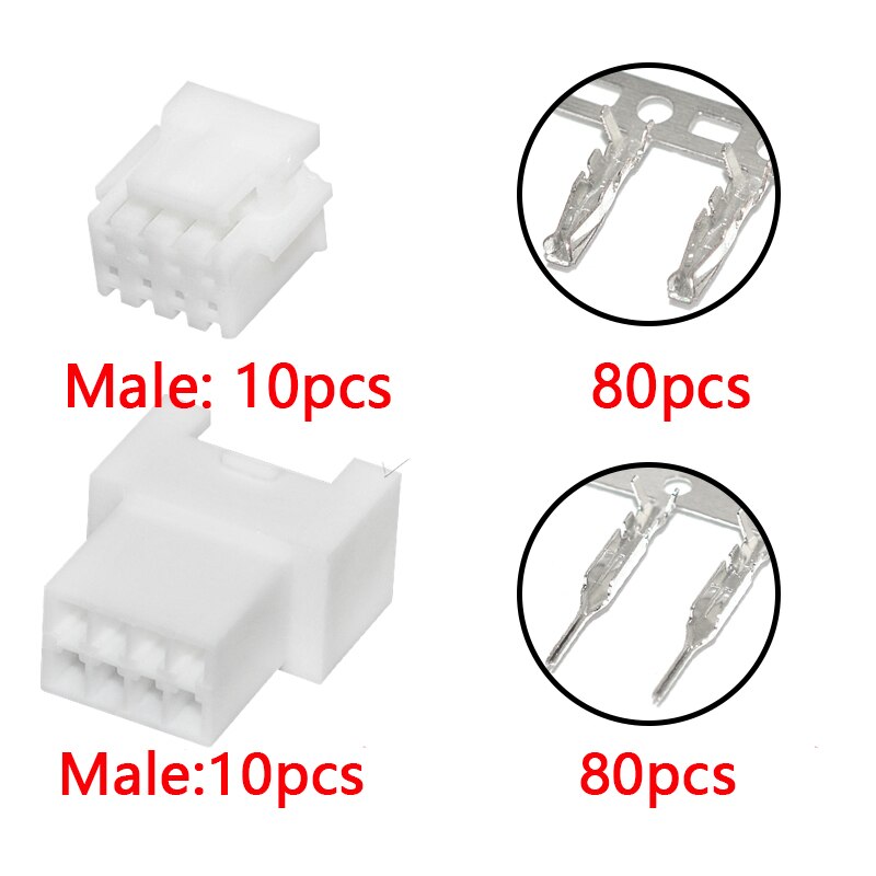 PHB2.0 Rubber Shell Phb 2.0Mm Afstand Connector Connector Dubbele Rij Gesp Mannelijke Plug Vrouwelijke Terminal 2*2P 3P 4P 5P 6P: 2X4P