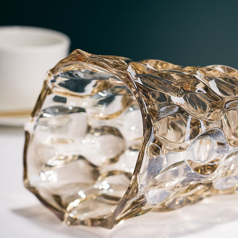 Amerikansk stue model værelse hotel håndlavet ryukuang krystal glas vase blomsterarrangement dekorative redskaber og ornamenter