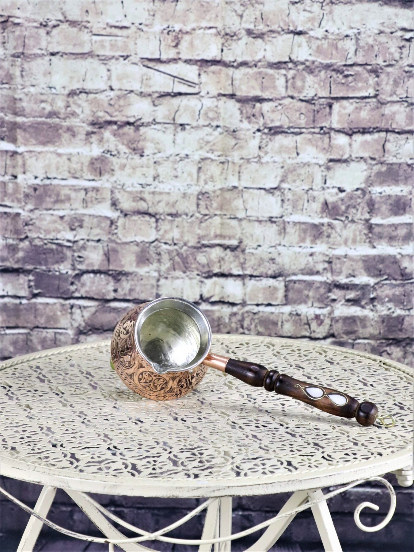 Thick Lump Copper Coffee Pot 3 Cup (1180)