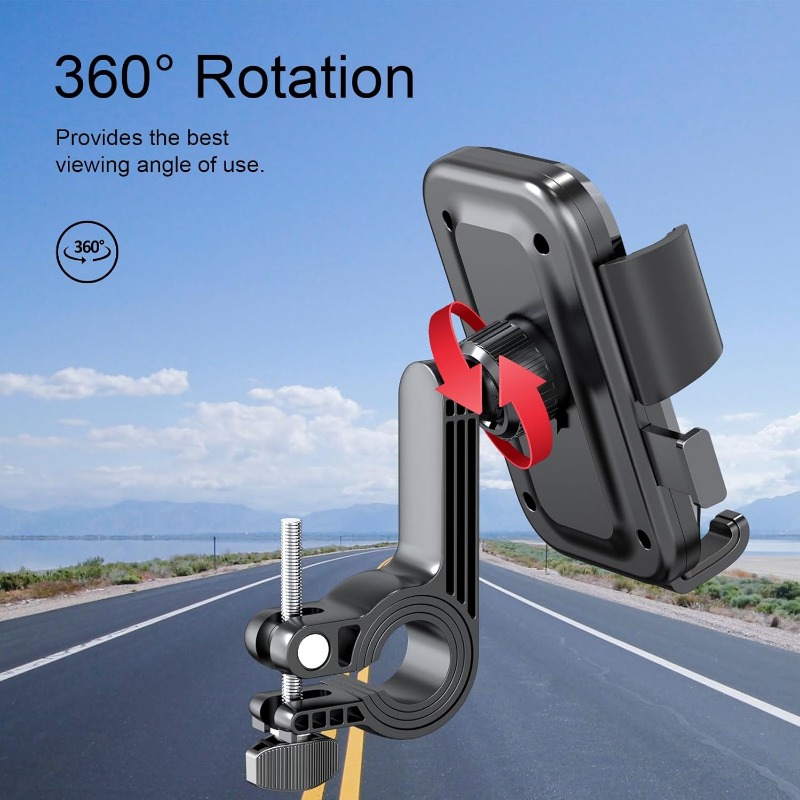 Fahrrad-Handyhalter, freie Drehung, praktisch-Navigationshalter, Reiten, stoßfest, geeignet für Motorräder und Geländefahrzeuge