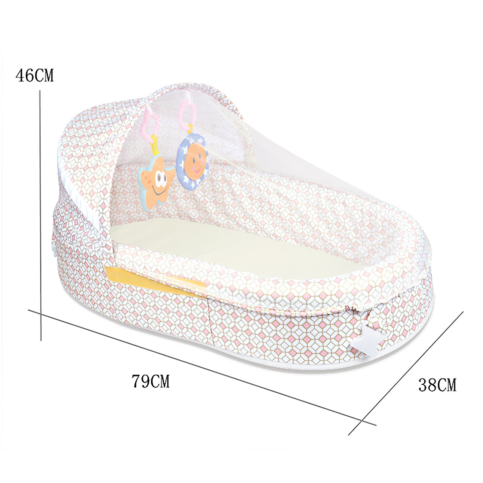 Lit de bébé avec pendentifs de dessin animé, lit pliant multifonctionnel pour -né, nid Portable de voyage pour enfant avec jouets, moustiquaire