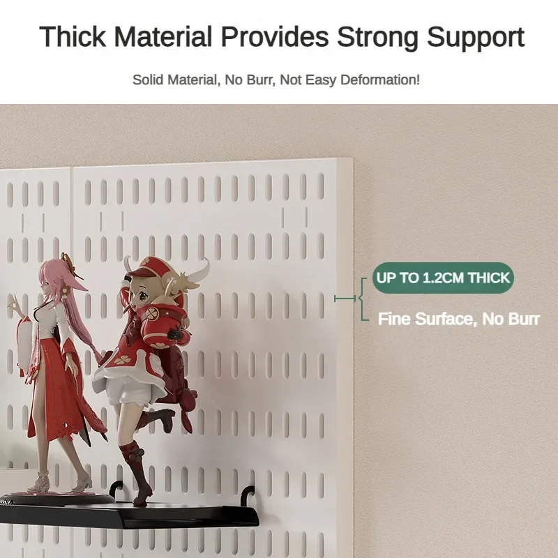 Nordic Pegboard Wall DIY Door Organizer Mounted Rack Garage Panel Shelf Kitchen Display Shelf Accessory Organizer Perforated