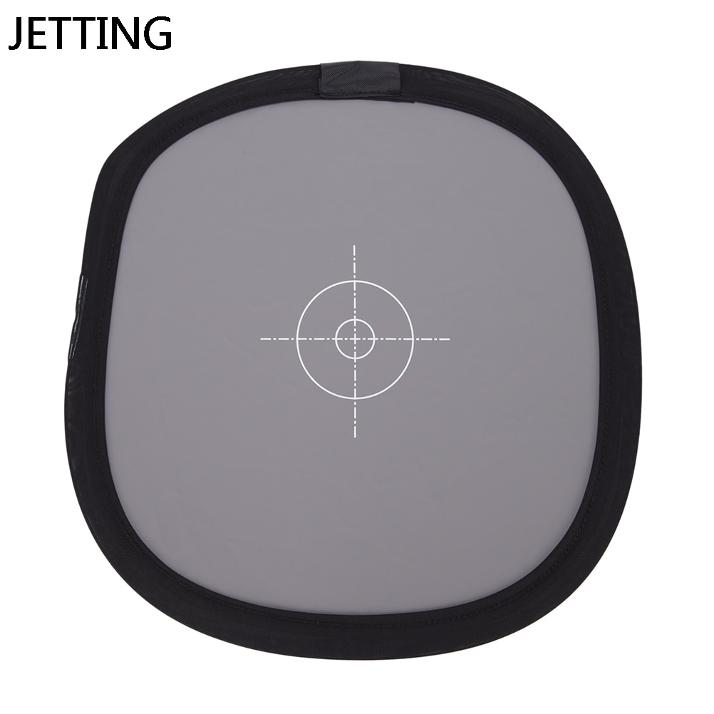 JETTING 12" Inch 30cm 18% Foldable Gray Card Reflector White Balance Double Face Focusing Board With Carry Bag 1PCS