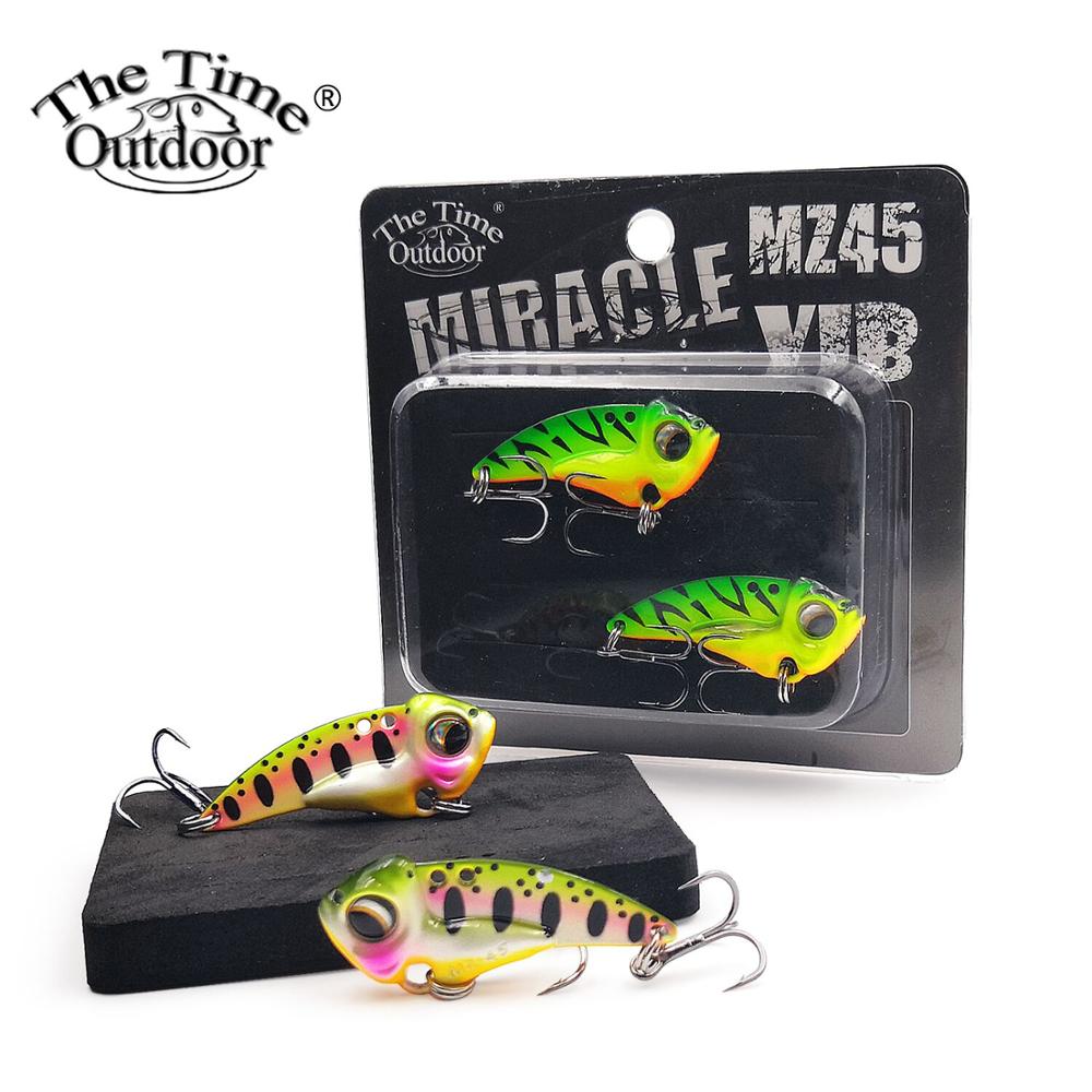 2 pièces/boîte le temps métal Vib MZ45 naufrage Vib lame leurre pêche artificielle Wobbler Vibration appâts pour brochet bar truite poisson