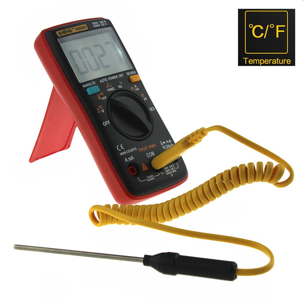 ANENG AN8009 Digital Multimeter True-RMS Multimeter 9999 Counts Auto Ranging Capacitance Meter Large Screen Voltage Meter