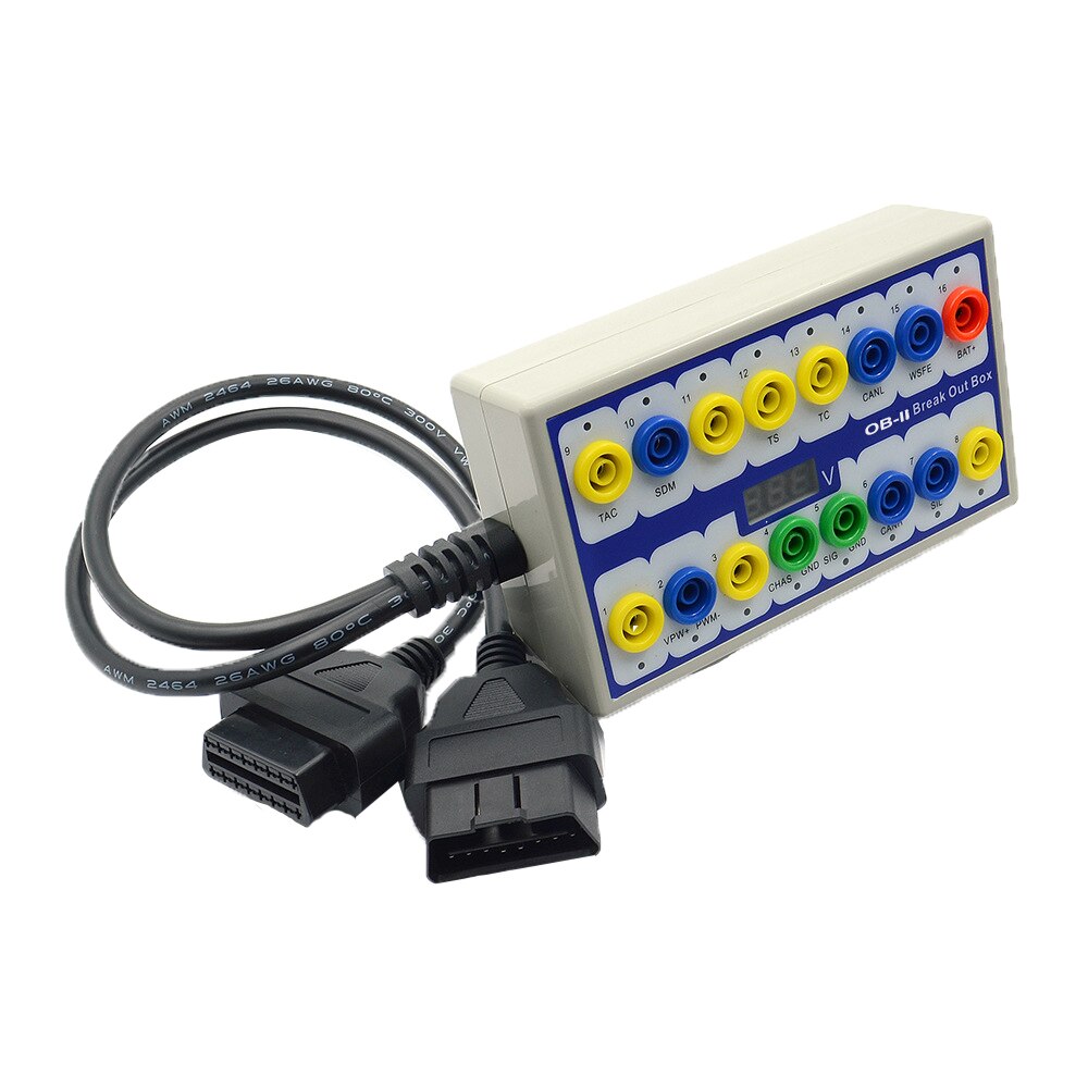 Auto Car OBD-2 Break Out Box On-Board Diagnostics Breakout Box OBD-II Protocol Detector Diagnostic Connector