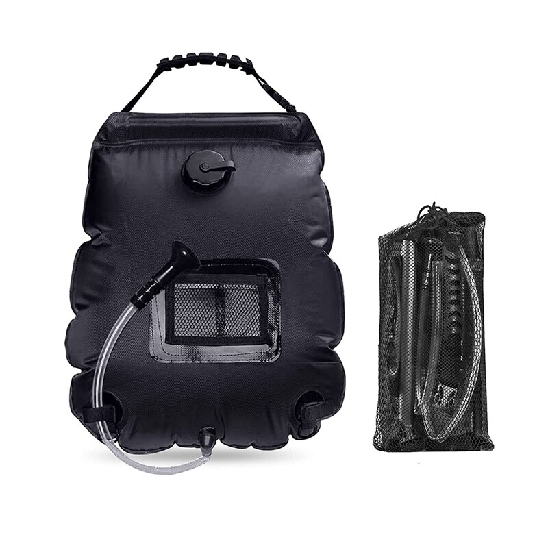 -Solar Shower Camping Shower, 20L Camping Shower Bag Portable Outdoor Shower Solar Garden Shower Heating Solar Shower: Default Title
