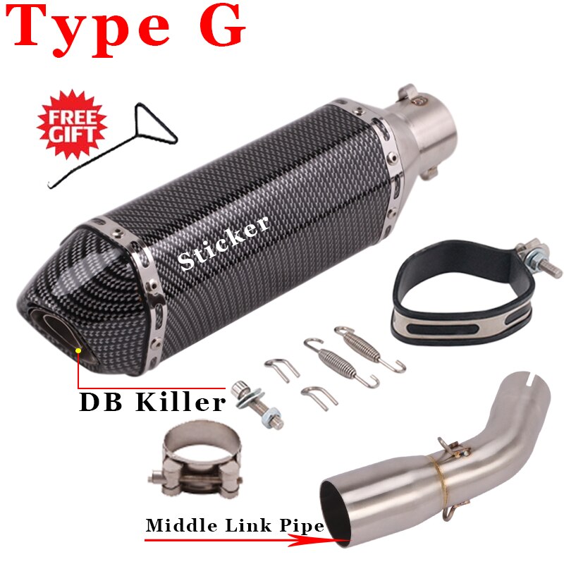 Voor Suzuki Sv 650 SV650X SV650 Motorfiets Uitlaatpijp Escape Midden Link Pijp Uitlaat Db killer: Type G