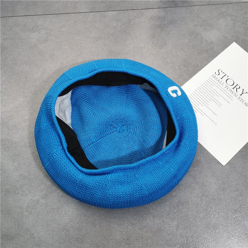 Spring And Summer Blue Beret Female Japanese Sweet And Cute Thin Breathable Painter Hat Shows Small Face: 3