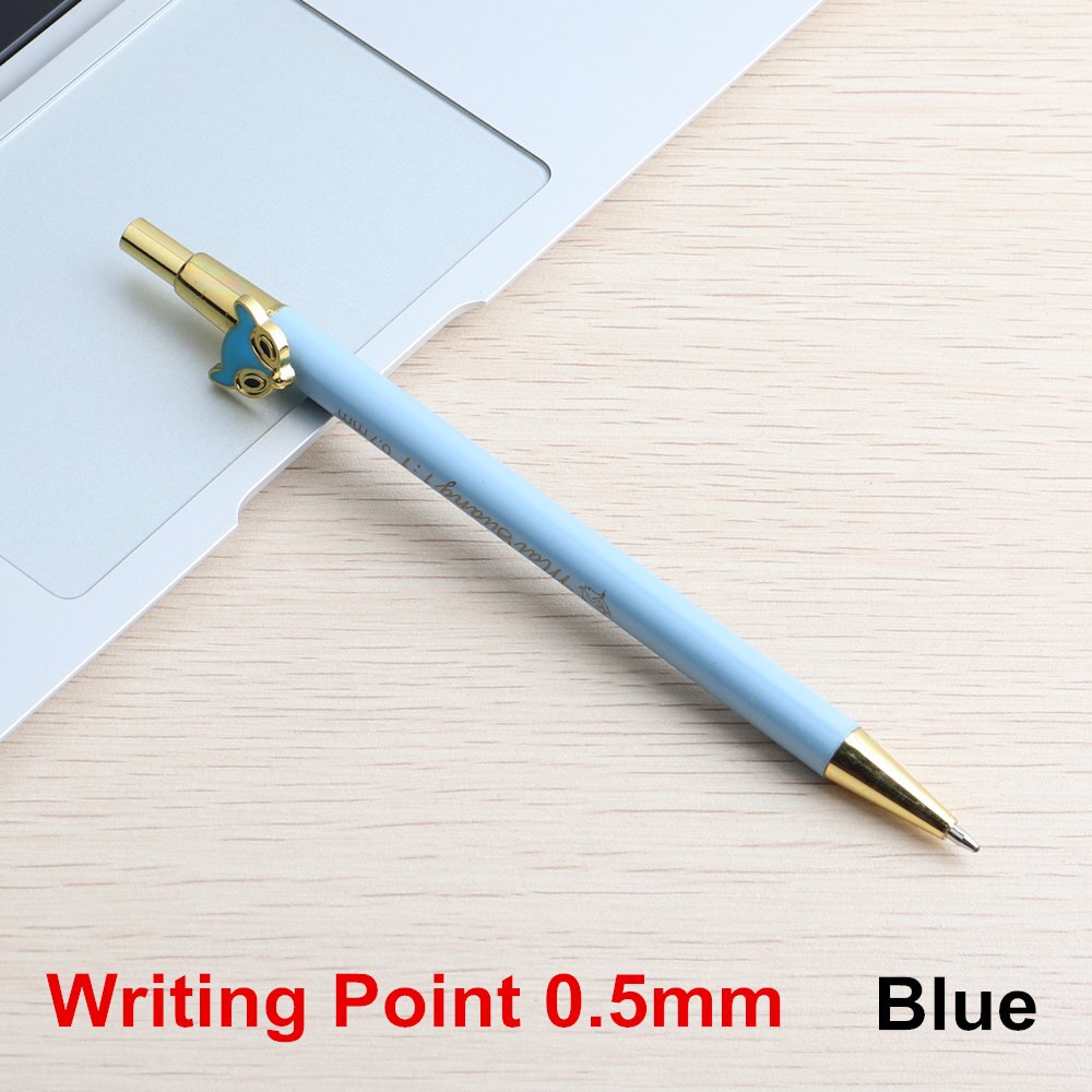 1PCS Metal Pencils Animal Mechanical Pencil Automatic Cute Pencil For Student Or Children: 1PCS blue  0.5mm