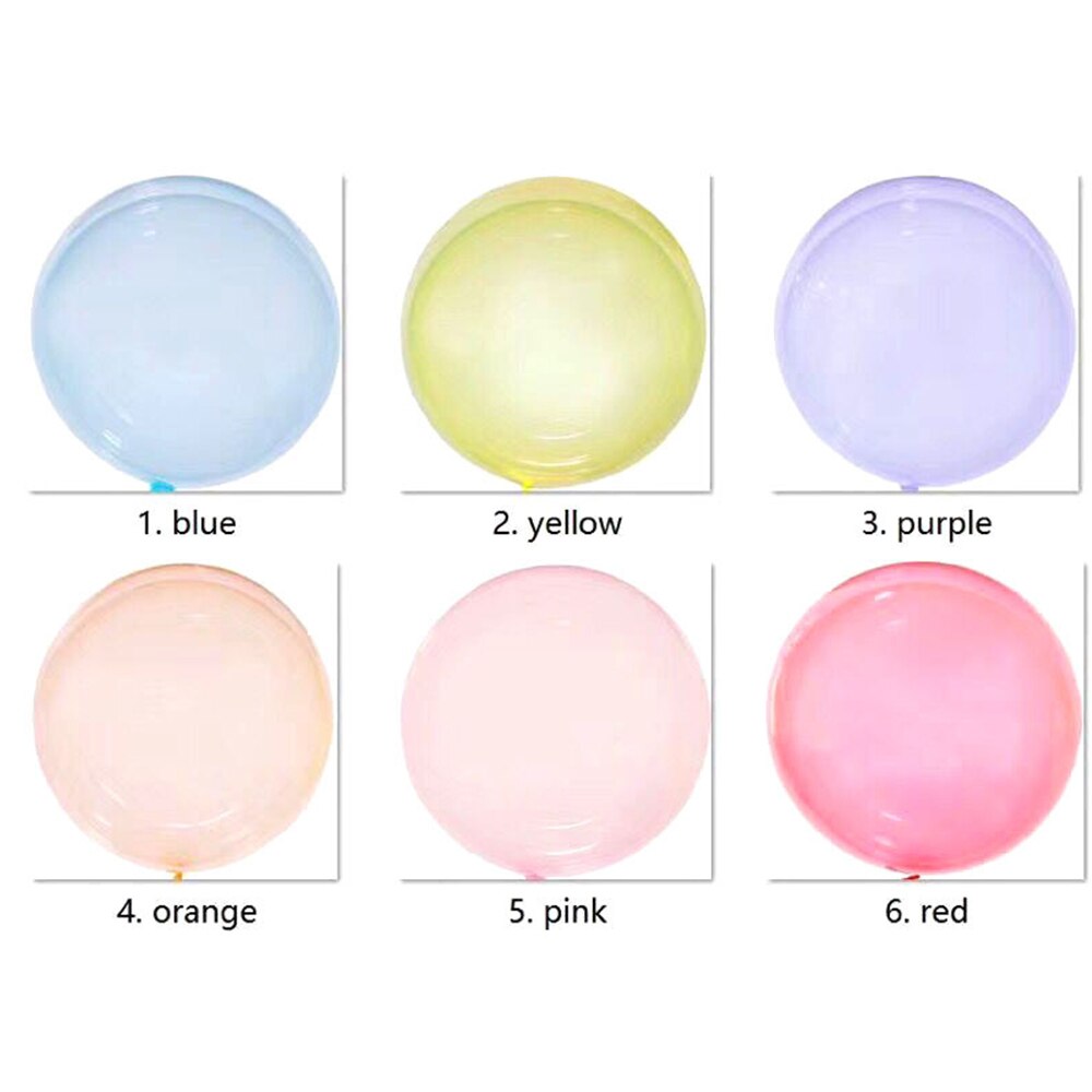 Globos de PVC transparentes sin arrugas de burbuja rosa y azul de 18 pulgadas, globos inflables de helio para decoración de fiestas, bodas o eventos