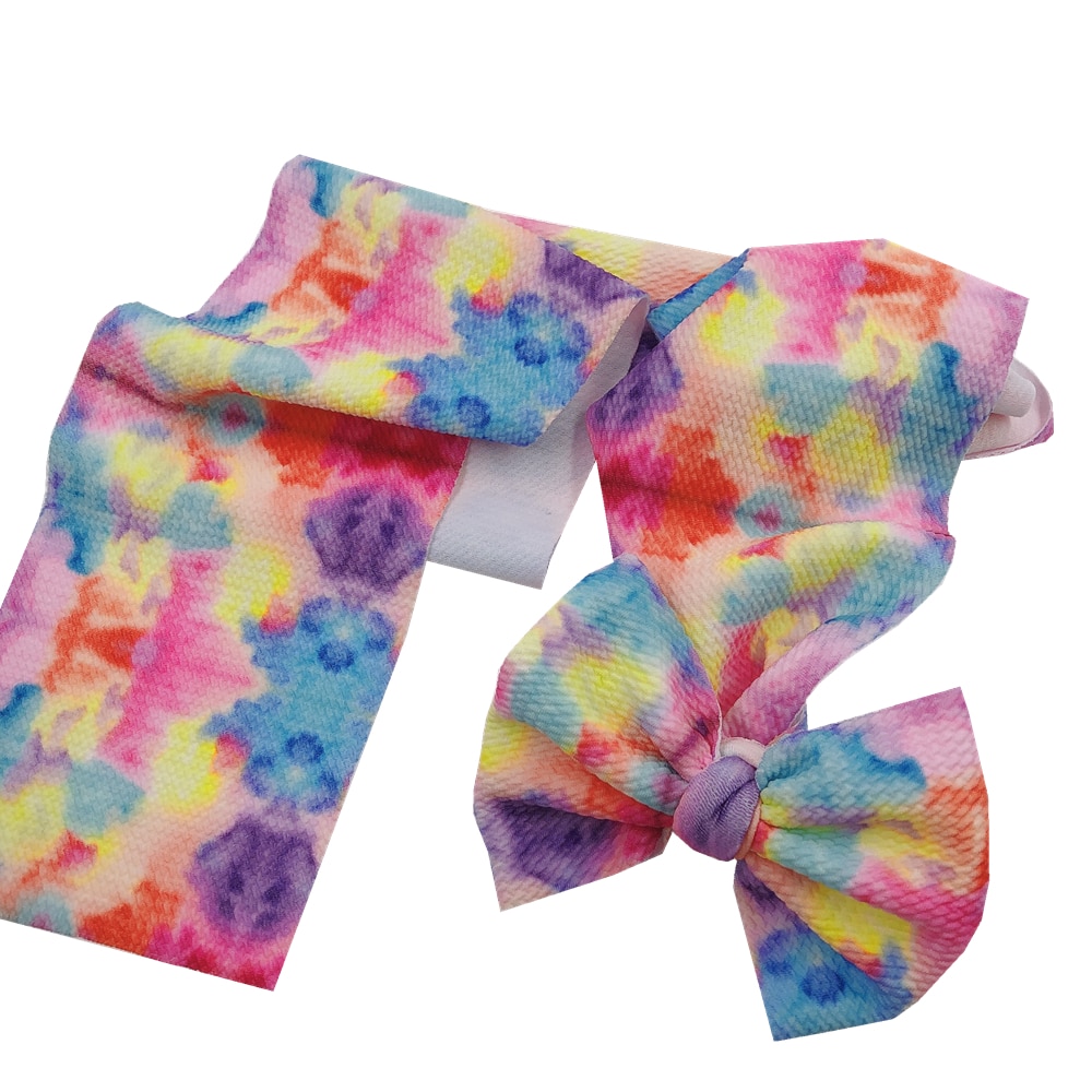 Rainbow Pre Cut Strips Ca. 5 "X 60"/Roll Gedrukt Bullet Geweven Liverpool Bubble Diy Naaien stof Voor Maken Haarelastiekjes: Multi-colored