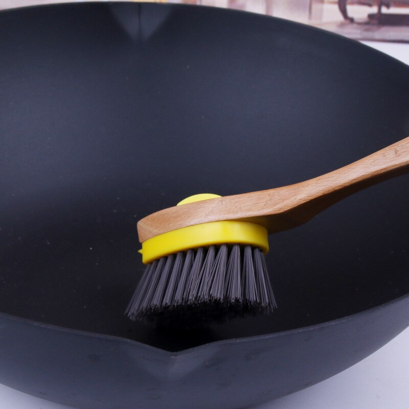 Hout Reinigingsborstel Pan Borstel Cup Borstel Schotel Borstel Set Keuken Gereedschap: 2