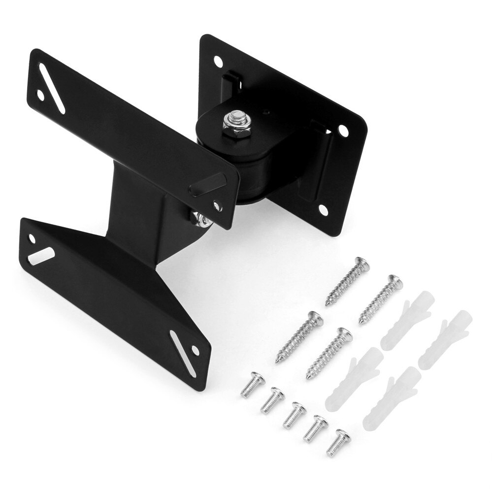 TV Wall Mount Bracket Tilt &amp; Swivel Rotation Adjustment Stand Holder 14-24 Inch 180 Degrees Max VESA 100x100mm Durable Steel