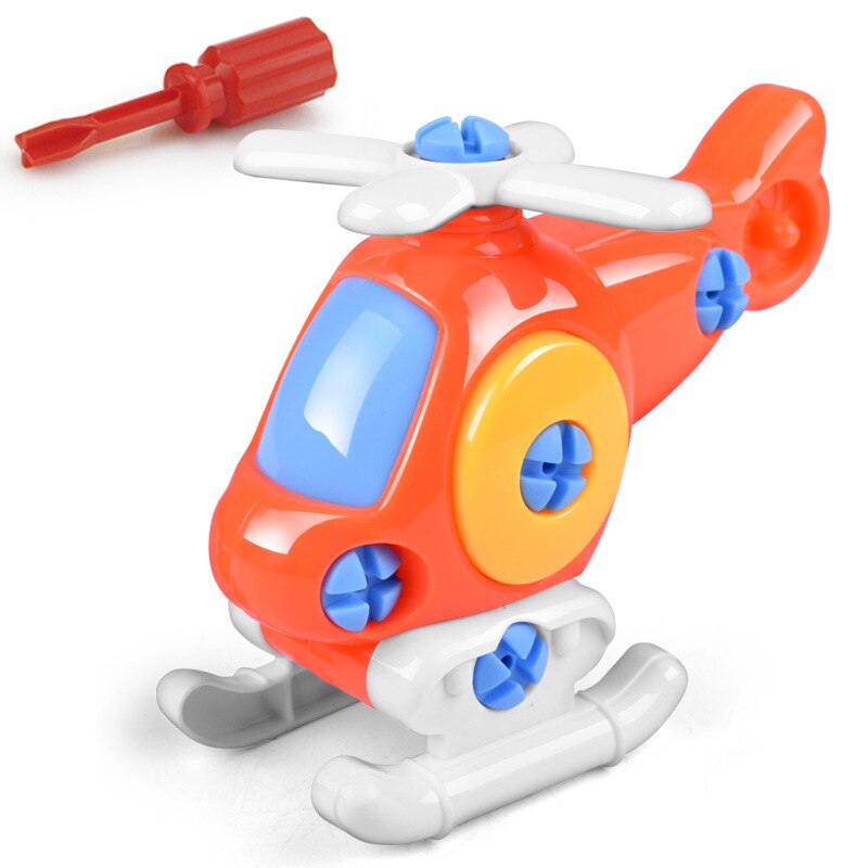 Babearly-rompecabezas 3d de plástico para niños, juguete educativo para desmontaje de moto, chico: Helicopter164